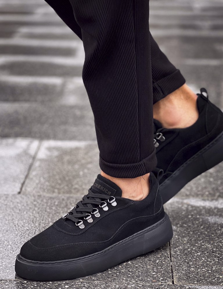 CHEKICH Ανδρικά μαύρα σουέτ Sneakers CH319M
